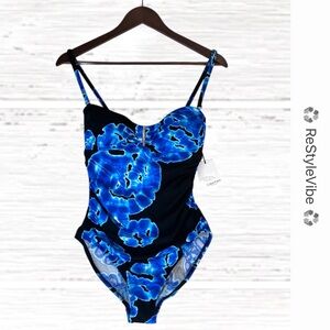 CALVIN KLEIN Women’s Size 6 Swimsuit One Piece NWT Padded Adjustable Straps
